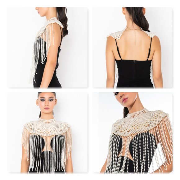 Draping Pearl Statement Collar - Picture 2 of 15